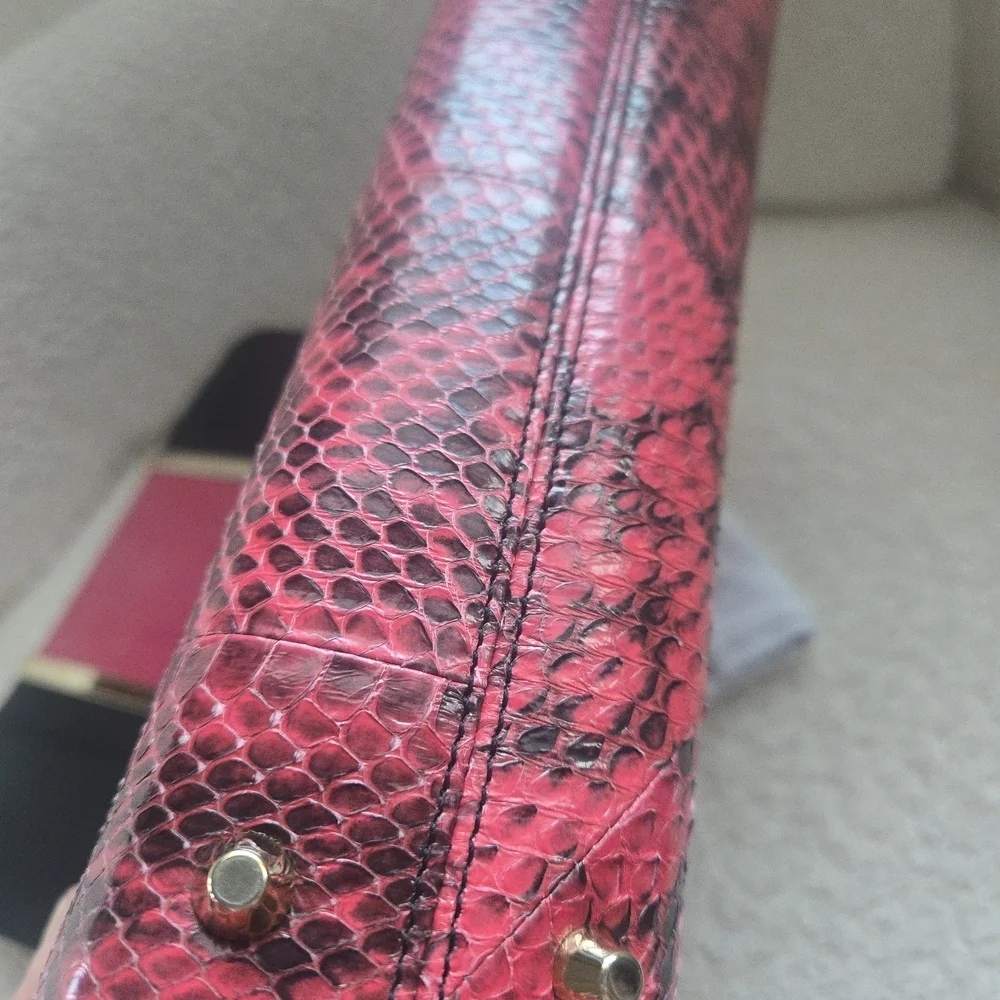 Jimmy Choo Snakeskin Shoulder Bag – Pink & Black EUC